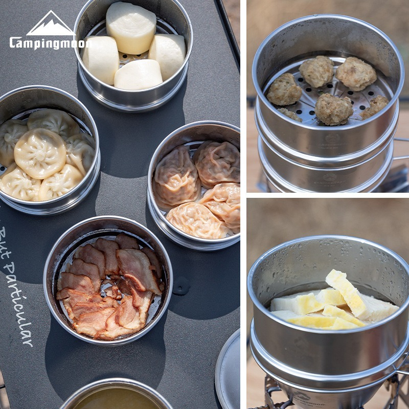 Camp Cooking Set - CAMPINGMOON Outdoor Camping Picnic Stainless Steel