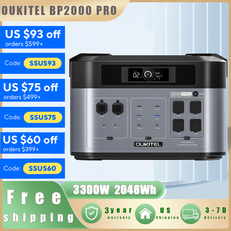Outdoor Camping Vehicle - OUKITEL BP2000 PRO Portable Power Station