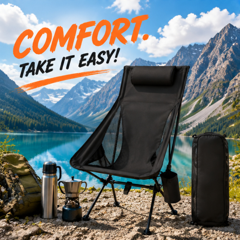 Outdoor Camping Folding Chair - Fishing Portable Foldable Camping Chair, Ultralight