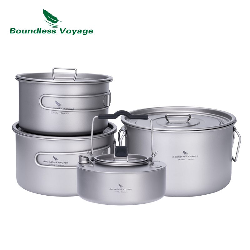 Camp Cooking Set - Boundless Voyage Titanium Pot Stockpot Cooking