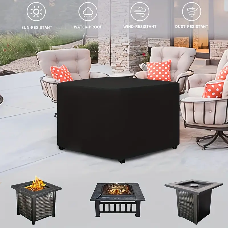 Outdoor Camping Burner - Waterproof Square Fire Pit Cover with