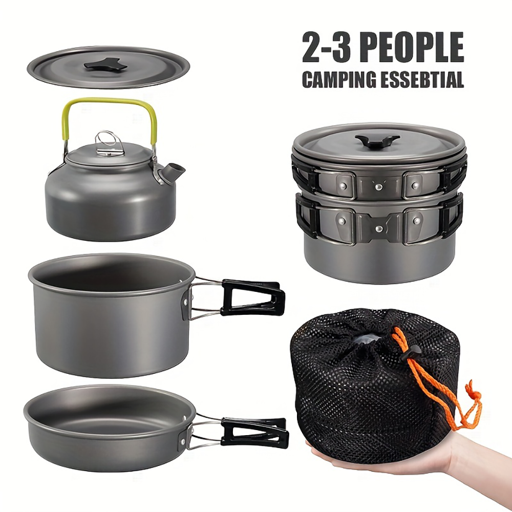 Camp Cooking Set - Outdoor camping cookware set made of