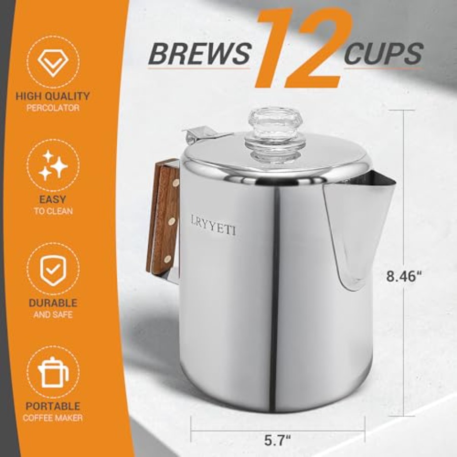Percolator Coffee Pot Stainles - огляд і ціна Camp Percolator Coffee