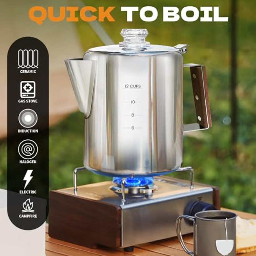 Percolator Coffee Pot Stainles - огляд і ціна Camp Percolator Coffee