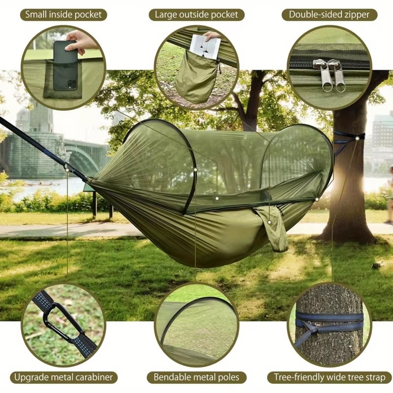 Single and Double Size Nylon F - огляд і ціна Outdoor Camping Hammock
