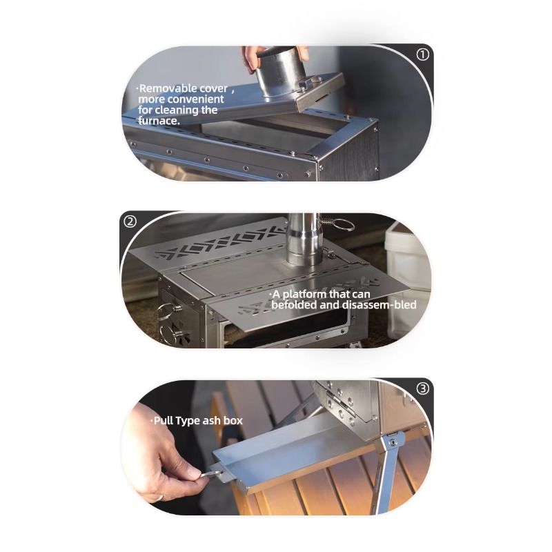 2026 Outdoor Portable Tent Cam - огляд і ціна Outdoor Camping Wood Burning Stove