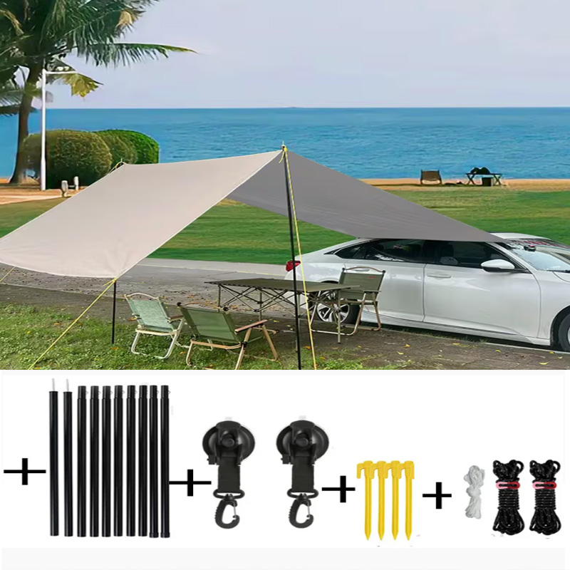 Waterproof Retractable Car Sid - огляд і ціна Outdoor Camping Van Tent