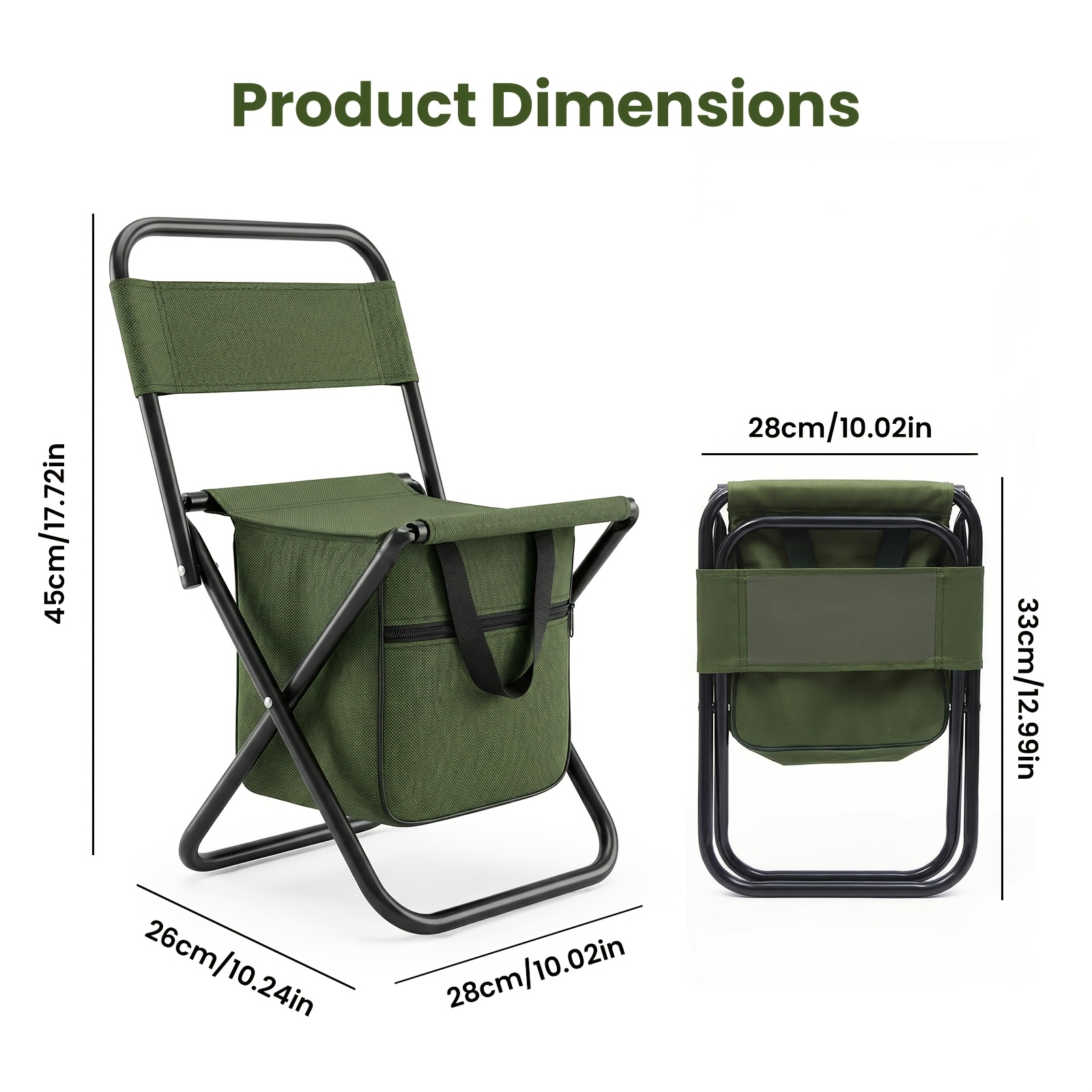 2 in 1 Camping Chair with Larg - огляд і ціна Outdoor Camping Folding Chair
