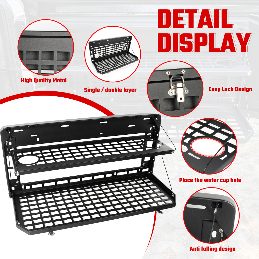 2-Tier Tailgate Table Rear Fol - огляд і ціна Outdoor Camping Jeep