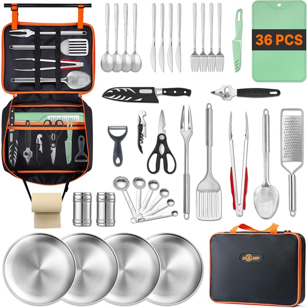 Compact Camping Kitchen Set wi - огляд і ціна Camp Cooking Set