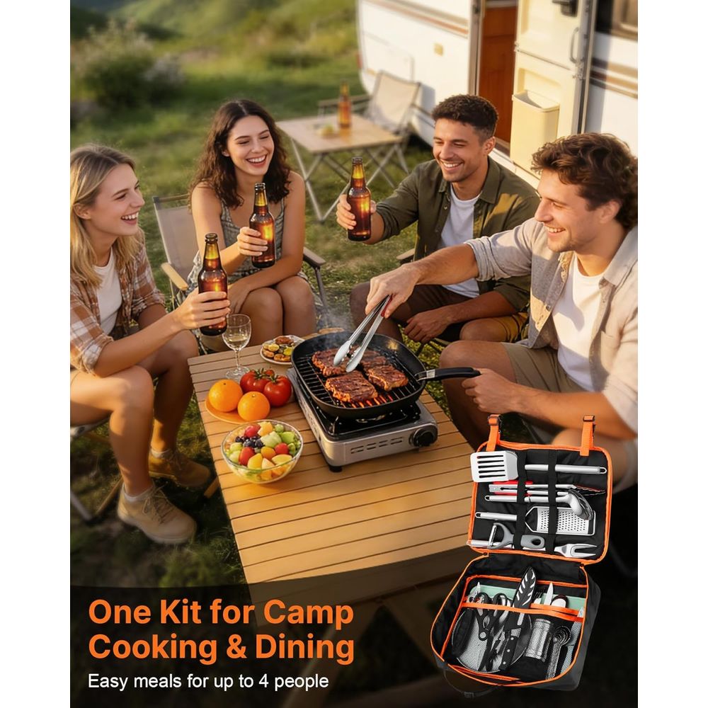 Compact Camping Kitchen Set wi - огляд і ціна Camp Cooking Set