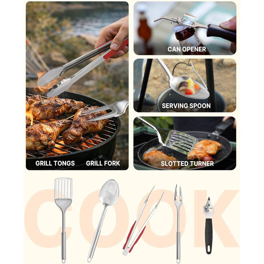 Compact Camping Kitchen Set wi - огляд і ціна Camp Cooking Set