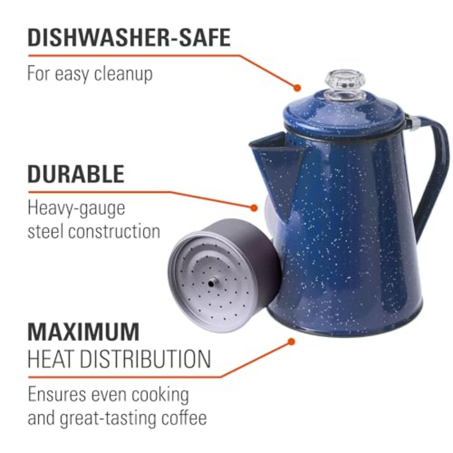 Percolator Coffee Pot Enamelwa - огляд і ціна Camp Percolator Coffee