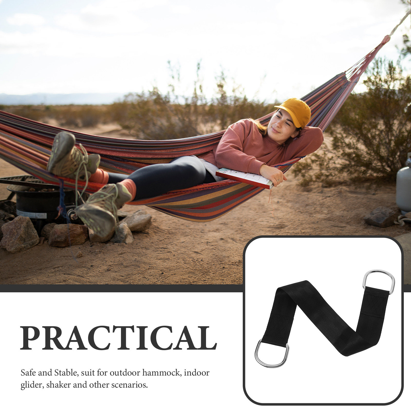 2Pcs Tree Swing Connecting Str - огляд і ціна Outdoor Camping Hammock