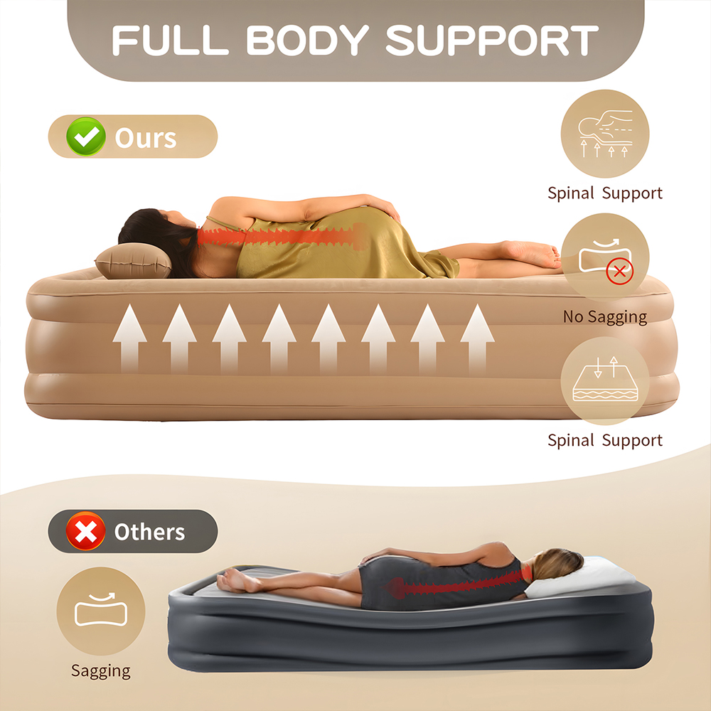 Queen Air Mattress with Built  - огляд і ціна Outdoor Camping Mattress