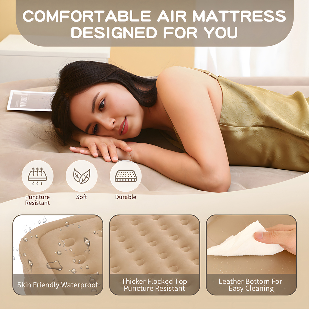 Queen Air Mattress with Built  - огляд і ціна Outdoor Camping Mattress
