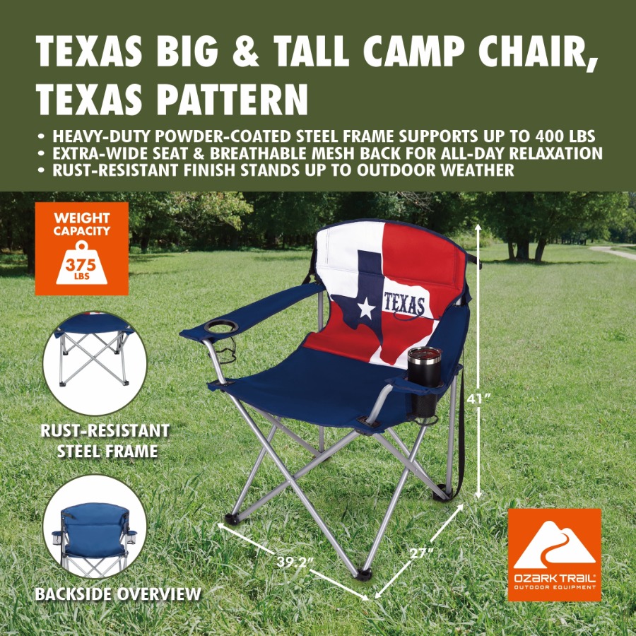 Comfortable Camp Chair for Big - огляд і ціна Outdoor Camping In Texas