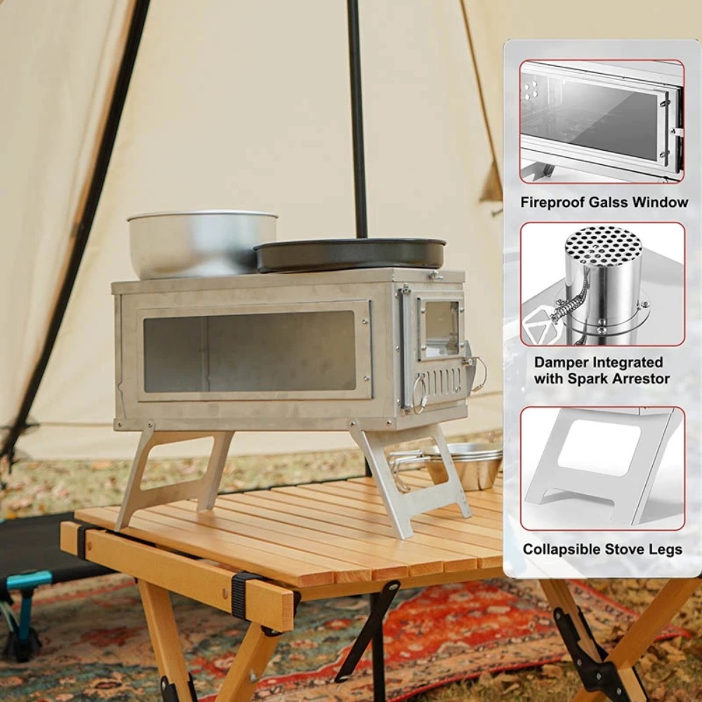 Outdoor Heater Tent Stove Port - огляд і ціна Outdoor Camping Wood Burning Stove