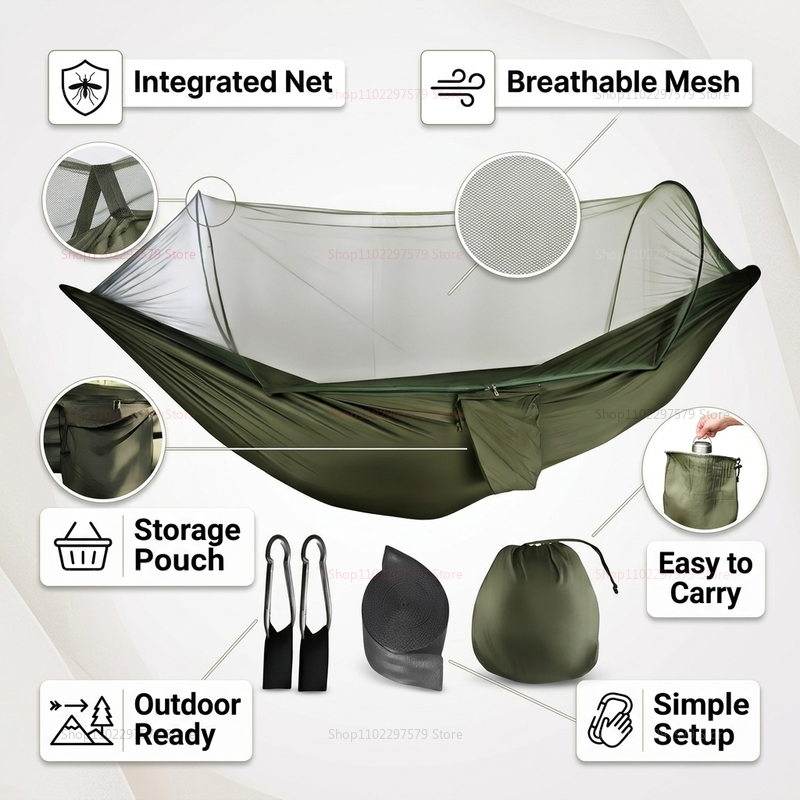 Portable outdoor camping hammo - огляд і ціна Outdoor Camping Hammock