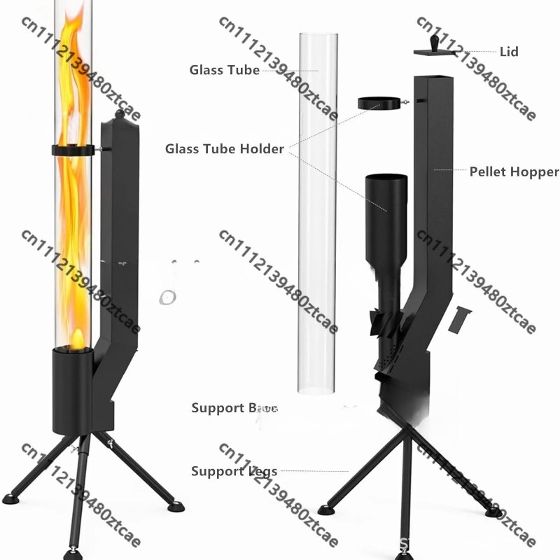 Outdoor Vertical Rocket Stove, - огляд і ціна Outdoor Camping Wood Burning Stove