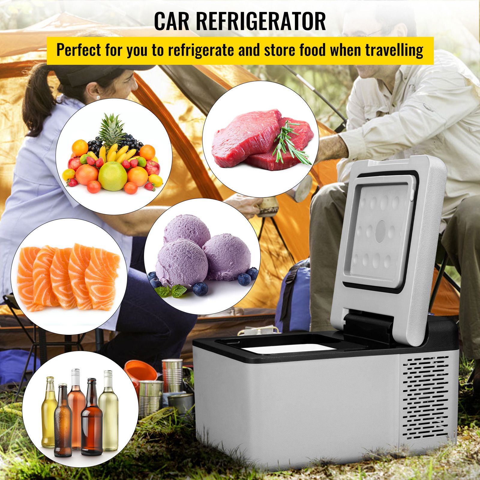 12 Volt Refrigerator 10 Qt, Po - огляд і ціна Outdoor Camping Fridge