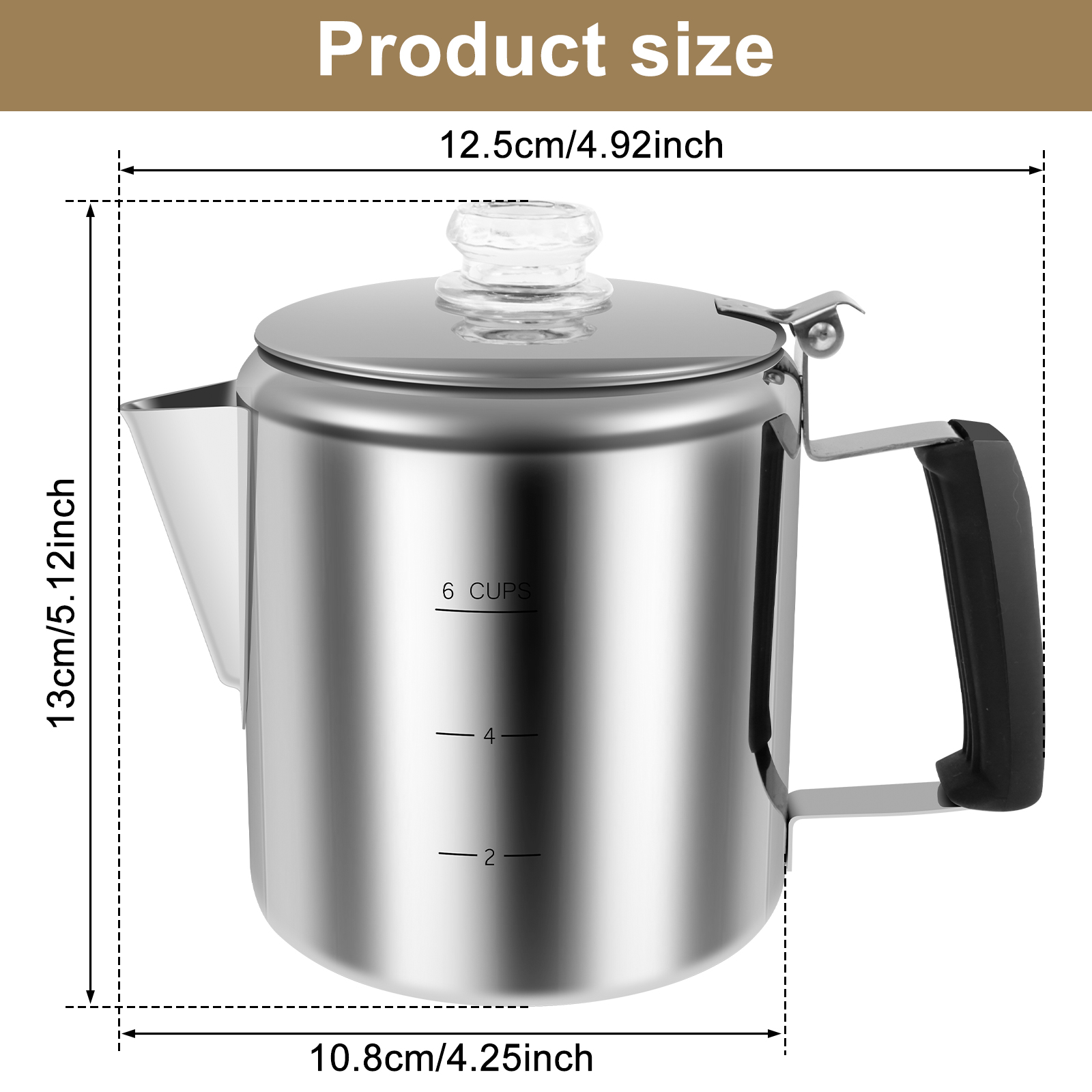 Stainless Steel Coffee Percola - огляд і ціна Camp Percolator Coffee