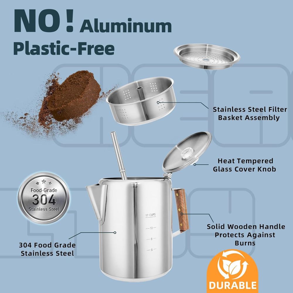 Camping Percolator Coffee Pot  - огляд і ціна Camp Percolator Coffee