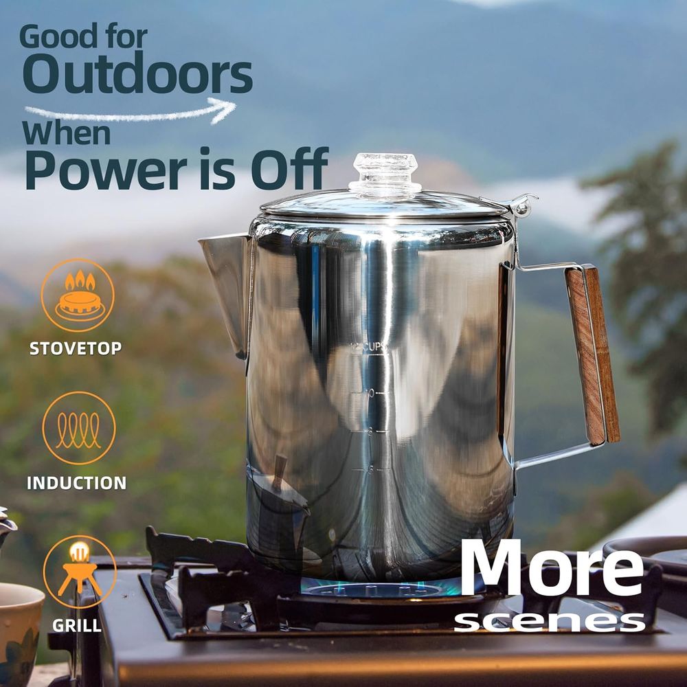 Camping Percolator Coffee Pot  - огляд і ціна Camp Percolator Coffee