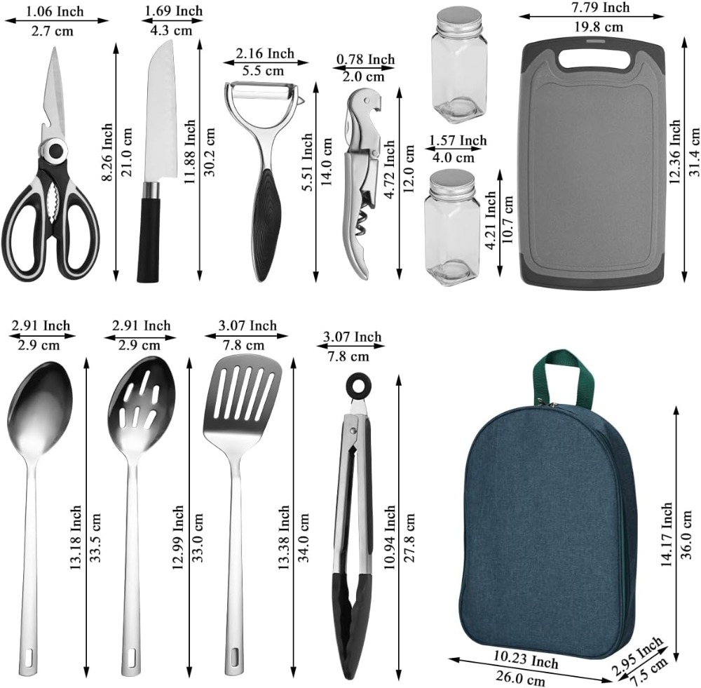 Camping Cooking Utensil Set 10 - огляд і ціна Camp Cooking Set