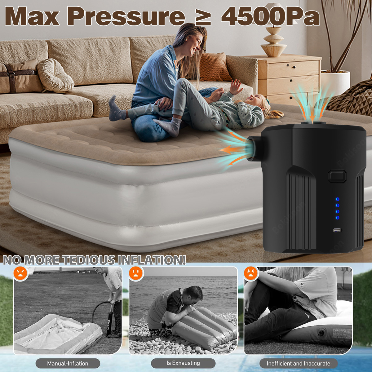 Portable Electric Air Pump for - огляд і ціна Outdoor Camping Mattress