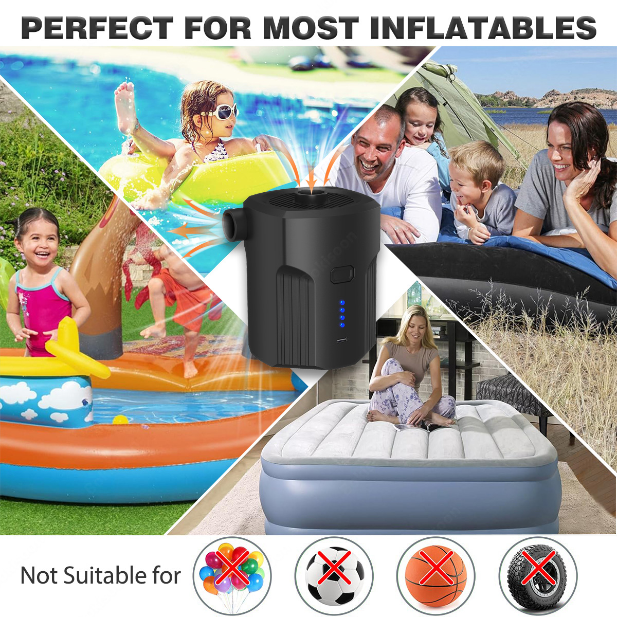 Portable Electric Air Pump for - огляд і ціна Outdoor Camping Mattress