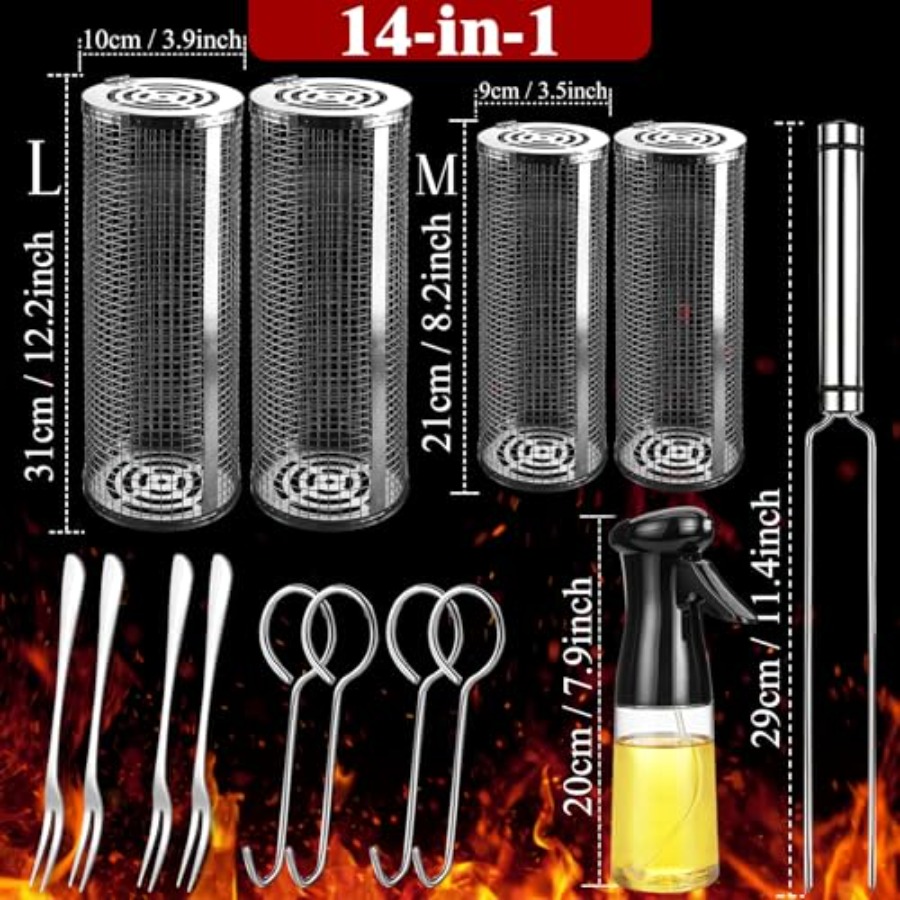 Outdoor Grilling Baskets Grill - огляд і ціна Camp Cooking Set