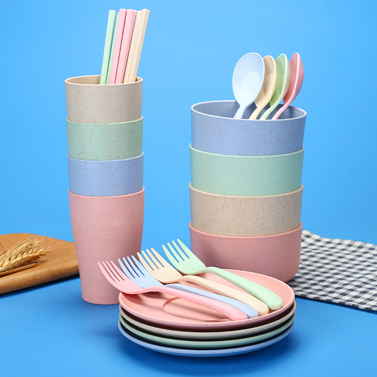 Fork Spoon Chopsticks Bowls Cu - огляд і ціна Camp Cooking Set