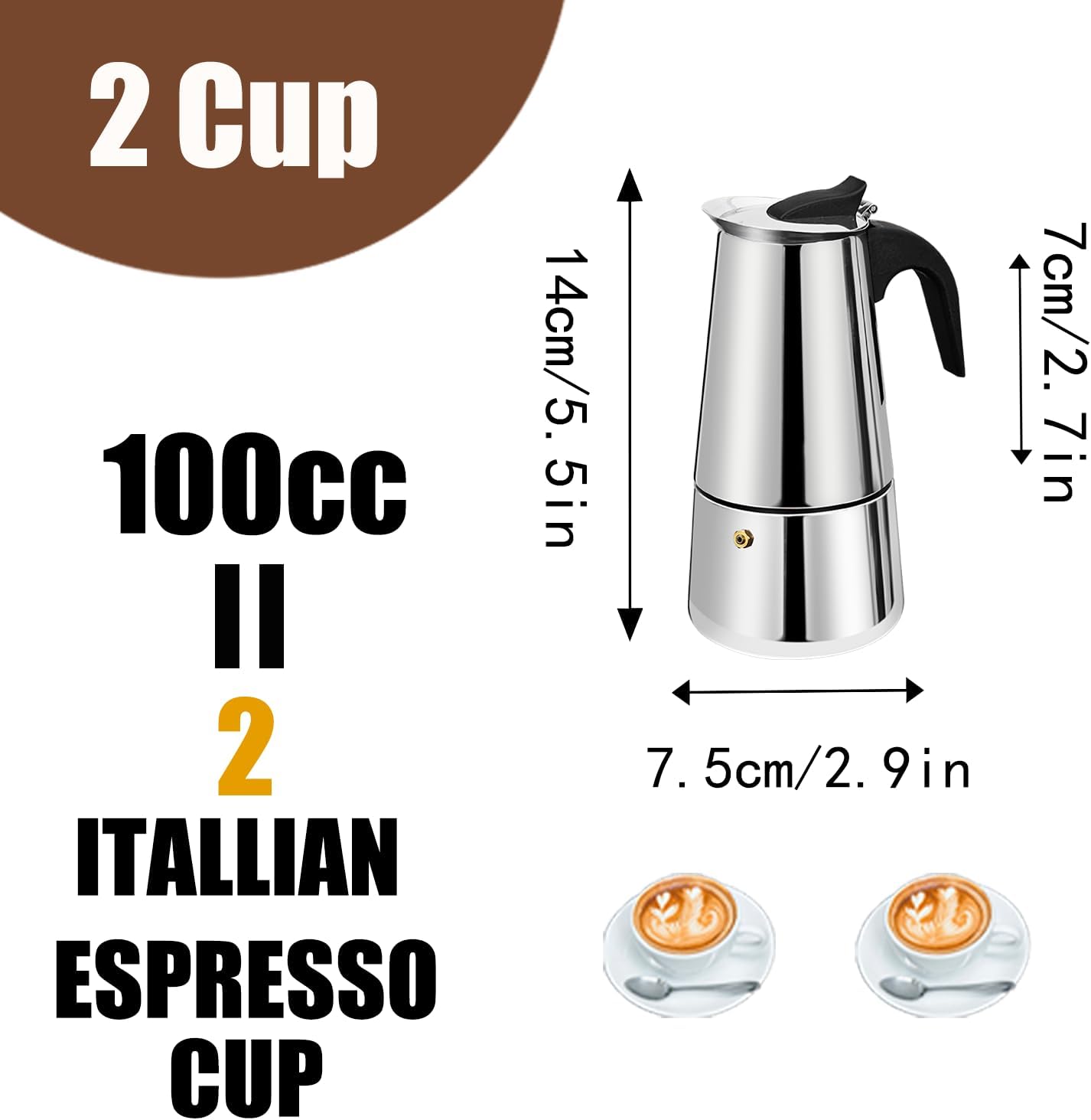 2 Cup Stovetop Espresso Maker  - огляд і ціна Camp Percolator Coffee