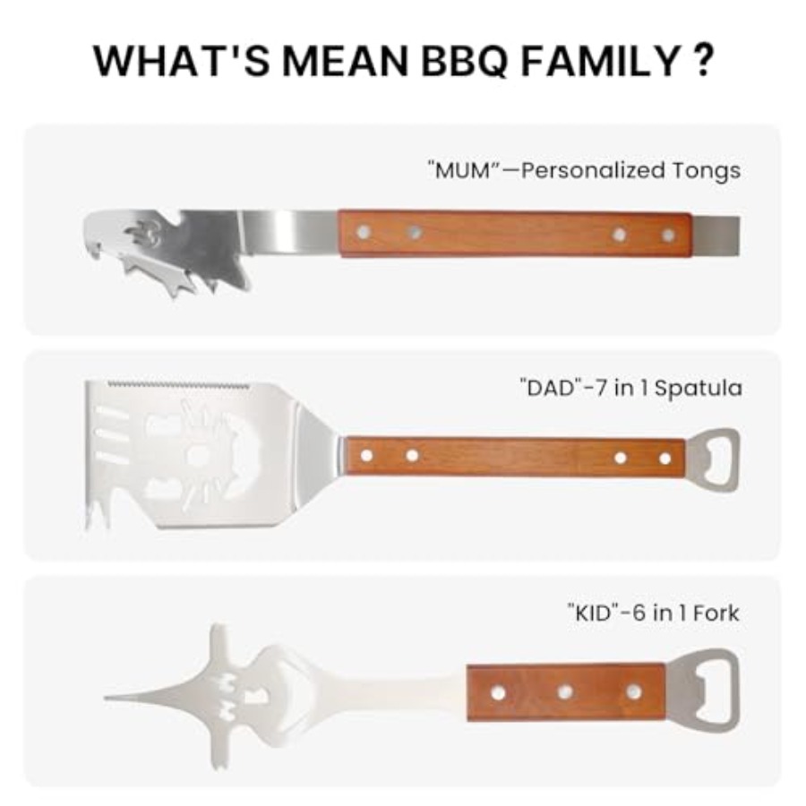 7 in 1 Stainless Steel BBQ Acc - огляд і ціна Camp Cooking Set