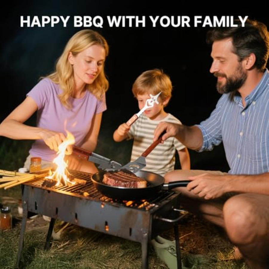 7 in 1 Stainless Steel BBQ Acc - огляд і ціна Camp Cooking Set