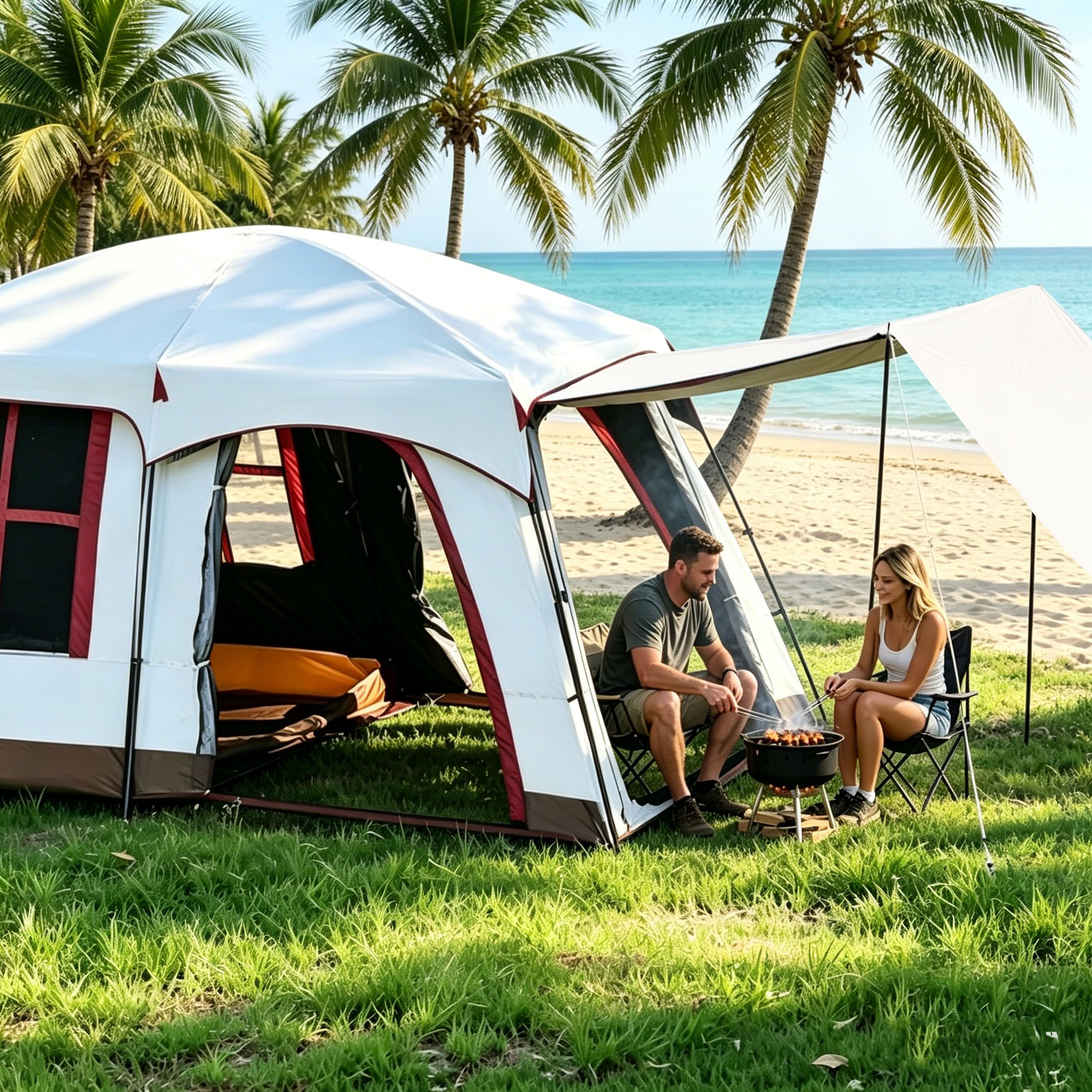 Multifunctional SUV Rear Tent  - огляд і ціна Outdoor Camping Car Tail Tent