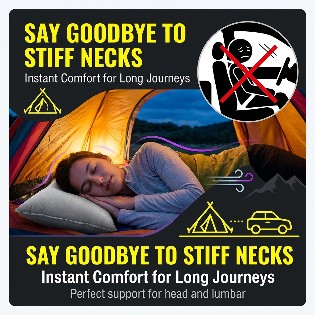 Inflatable Travel Pillow, Port - огляд і ціна Outdoor Camping Mattress