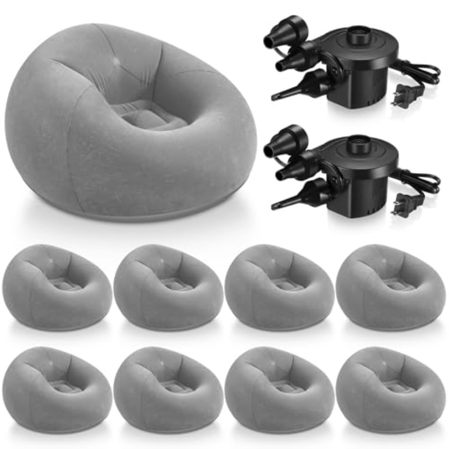 9 Pcs Inflatable Bean Bag Chai - огляд і ціна Outdoor Camping Folding Chair