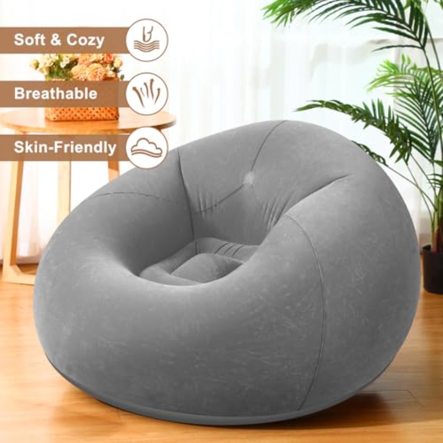 9 Pcs Inflatable Bean Bag Chai - огляд і ціна Outdoor Camping Folding Chair