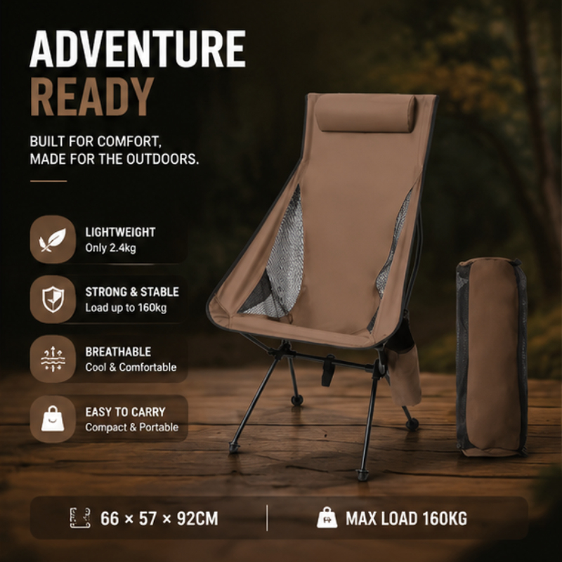 Thick Padded Headrest Lightwei - огляд і ціна Outdoor Camping Folding Chair