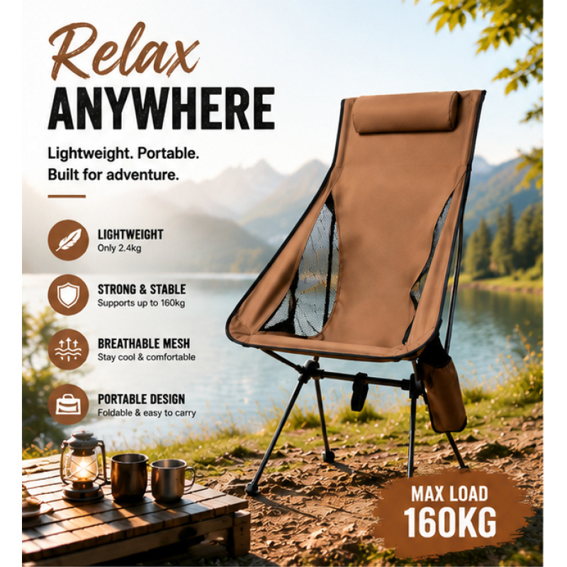 Thick Padded Headrest Lightwei - огляд і ціна Outdoor Camping Folding Chair