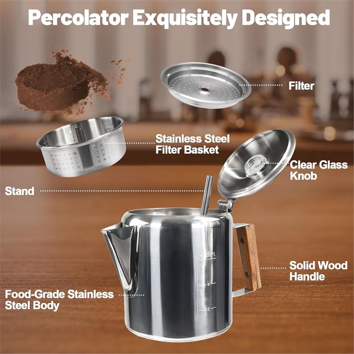 6 Cup Percolator 304 Stainless - огляд і ціна Camp Percolator Coffee