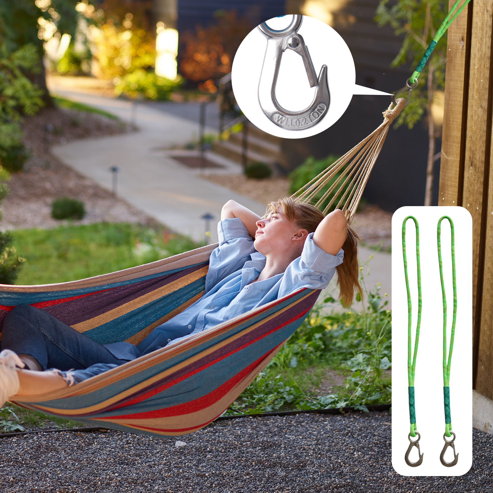 Swing Suspension Strap with He - огляд і ціна Outdoor Camping Hammock
